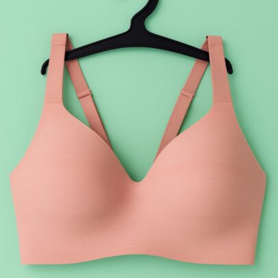 THE LYVE Seamless Comfort Bra – Pink, Wire-Free & Stretchable Fit