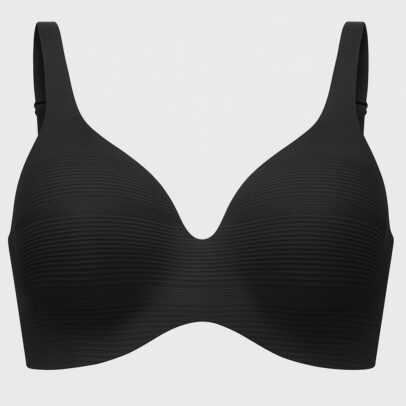 THE LYVE Seamless Comfort Bra – Black, Wire-Free & Stretchable Fit